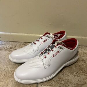 Nike Jordan ADG 5 Men's Premium Leather Golf Shoes White Red FQ6642-101 Size 13
